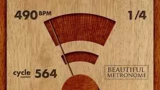 490 BPM 1/4 Wood Metronome HD