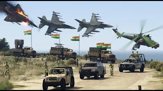 Attack on Indian Army Weapons Convoys | Pakistan vs India Air Battle  - GTA 5