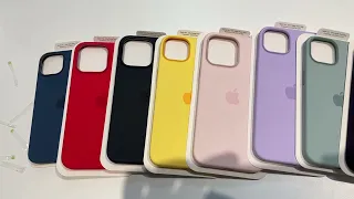 Распаковка ВСЕХ ЦВЕТОВ Apple Silicone Case с MagSafe на iPhone 14