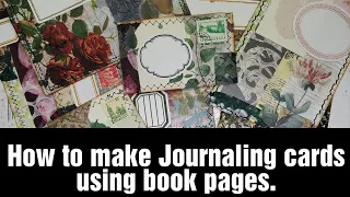 How to make journaling cards using book pages with Taperlogy supplies!