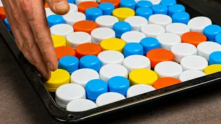 Eco-Friendly DIY: Transforming Plastic Caps into a Remarkable Cutting Board! | DIY Project