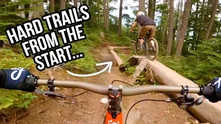 First Lap In Whistler Bike Park On ONLY Hard Trails...