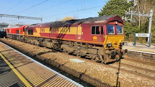 Class 66 66169 & 66084 Stone train Swindon 26/03/22