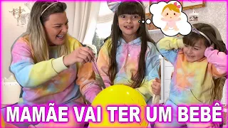 TÔ GRÁVIDA 👶 CONTANDO PARA LAURINHA E HELENA QUE VÃO GANHAR UM NOVO IRMÃO OU IRMÃ