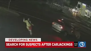 VIDEO: Pair of carjackings caught on camera