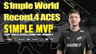 4 эйса Cимпла(S1mple) на iem cologne 2021 - Новый мировой рекорд