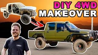 BADLY DAMAGED HILUX gets complete makeover! DIY Raptor coat & panel beating tips!