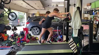 21 mph sprint on treadmill