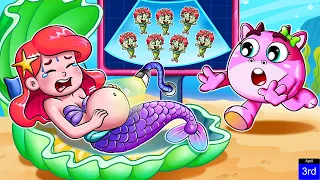 Mermaid Pregnant Extreme Makeover! Taking Care Baby + More Funny Nursery Rhymes & Kids Songs