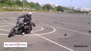 Категория А   Змейка слалом. crazy moto. 疯狂的摩托