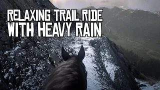 Relaxing 30 minute trail ride with heavy rain | Red Dead Redemption 2 ASMR