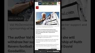 Val McDermid ends Raith Rovers support over David Goodwillie deal - BBC