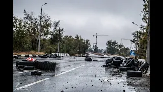 ОКРАИНЫ ДОНЕЦКА.ПУТИЛОВСКИЙ МОСТ .ОКТЯБРЬСКИЙ .СТРАТОНАВТОВ