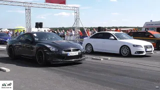 Nissan GT-R 35 vs Audi S4 TDI 🚦🚗💥 1/8 mile drag race - 4K UHD