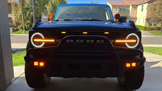 Mabett grill lights for the Bronco (Badlands) install