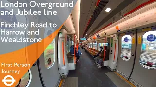 London Underground & Overground First Person Journey - Finchley Road to Harrow & Wealdstone