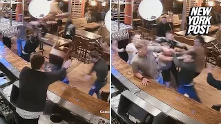 Barstools become weapons in this bloody bar brawl | New York Post