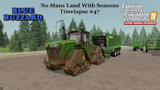 Big Grass Harvest, New Forage waggon | No Mans Land | #47 | FS19-Timelapse