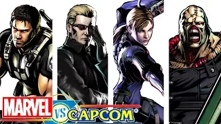 All "RESIDENT EVIL" Characters SupeR Moves / Hyper Combos in MvC Series!