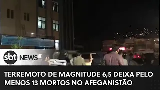 Terremoto de magnitude 6,5 deixa pelo menos 13 mortos no Afeganistão | #SBTNewsnaTV (22/03/23)