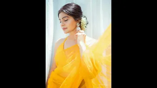 yukti kapoor hot😘 look💛 in saree madam sir serial # shorts 🥰