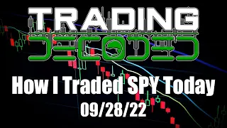 How I Traded SPY Today - 9/28/22 - Target Master Strikes Again!