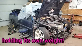 Drift Truck 240sx Suspension on the Ground!