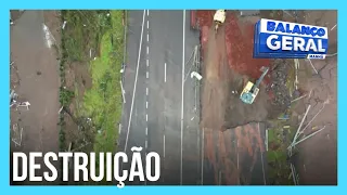 Destruição causada por temporais bloqueia estradas no Rio Grande do Sul