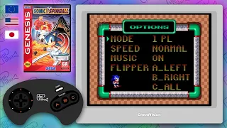 Level Select Cheat for Sonic Spinball on the Mega Drive [subtitles available]