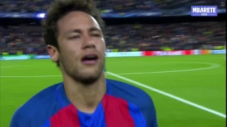 Neymar se retira llorando tras la eliminacion del Barcelona en Champions