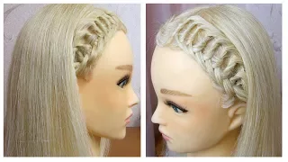 Tuto coiffure pour tous les jours (pour l'école/travail) ✨ Tresse simple et rapide ✨ facile à faire