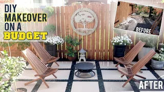 DIY BACKYARD PATIO MAKEOVER ON A BUGET | SMALL SIDE PAVER FROM START TO FINISH | DIY PATIO PAVERS