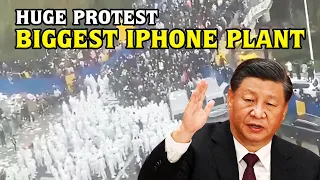 HUGE protest at the BIGGEST iPhone factory in China