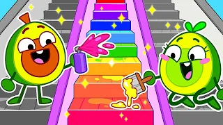 The Magic Escalator Story ❤️ Color My Stair 🌈 Find My Color Story | Kids Animation by Dip Dap Dop