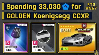 Asphalt 9 | Spending 33,030 Tokens for GOLDEN Koenigsegg CCXR | RTG #567