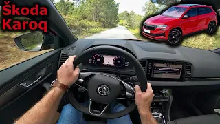 2022 Škoda Karoq 2.0 TSI 4x4 DSG (facelift) | POV test drive on twisty forest road