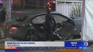 1 dead after DUI crash in Hollywood: LAPD