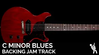 Funky and Soulful Blues Guitar Backing Track Jam in C Minor | 75 BPM