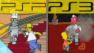 The Simpsons Game - PSP vs. PS3 | Side by Side