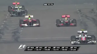 Lewis Hamilton overtake on Felipe Massa Chinese GP 2011