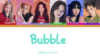 STAYC (스테이씨) – BUBBLE Lyrics (Color Coded Han/Rom/Eng)