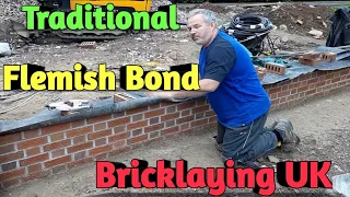 Flemish Bond Bricklaying  #bricklaying