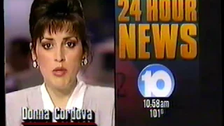 8/13/1992 KTSP channel 10 "24 hour News" break tease CBS Phoenix,AZ