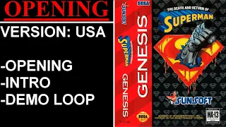 The Death and Return of Superman [USA] (Sega Genesis) - (Opening/Intro & Demo Loop)