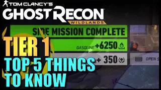 Top 5 Useful things You Need to Know about GHOST RECON WILDLANDS Tier 1