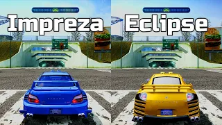 NFS Most Wanted: Subaru Impreza vs Mitsubishi Eclipse - Drag Race