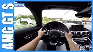 POV Mercedes AMG GT S Acceleration FAST! 289 km/h 510 HP OnBoard on AUTOBAHN