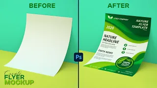 How To Make Curved A Flyer Mockup In Photoshop | Flyer Mockup | Photoshop Tutorial