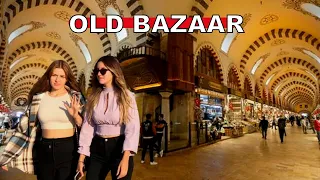 Istanbul Eminönü Spice Bazaar Walking Tour 7 November 2021|4k UHD 60fps