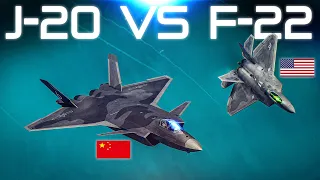 F-22 Raptor Vs J-20 | F-22 Cobra | Air Superiority | Digital Combat Simulator | DCS |
